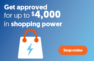 Get approved for up to $4,000 in shopping power